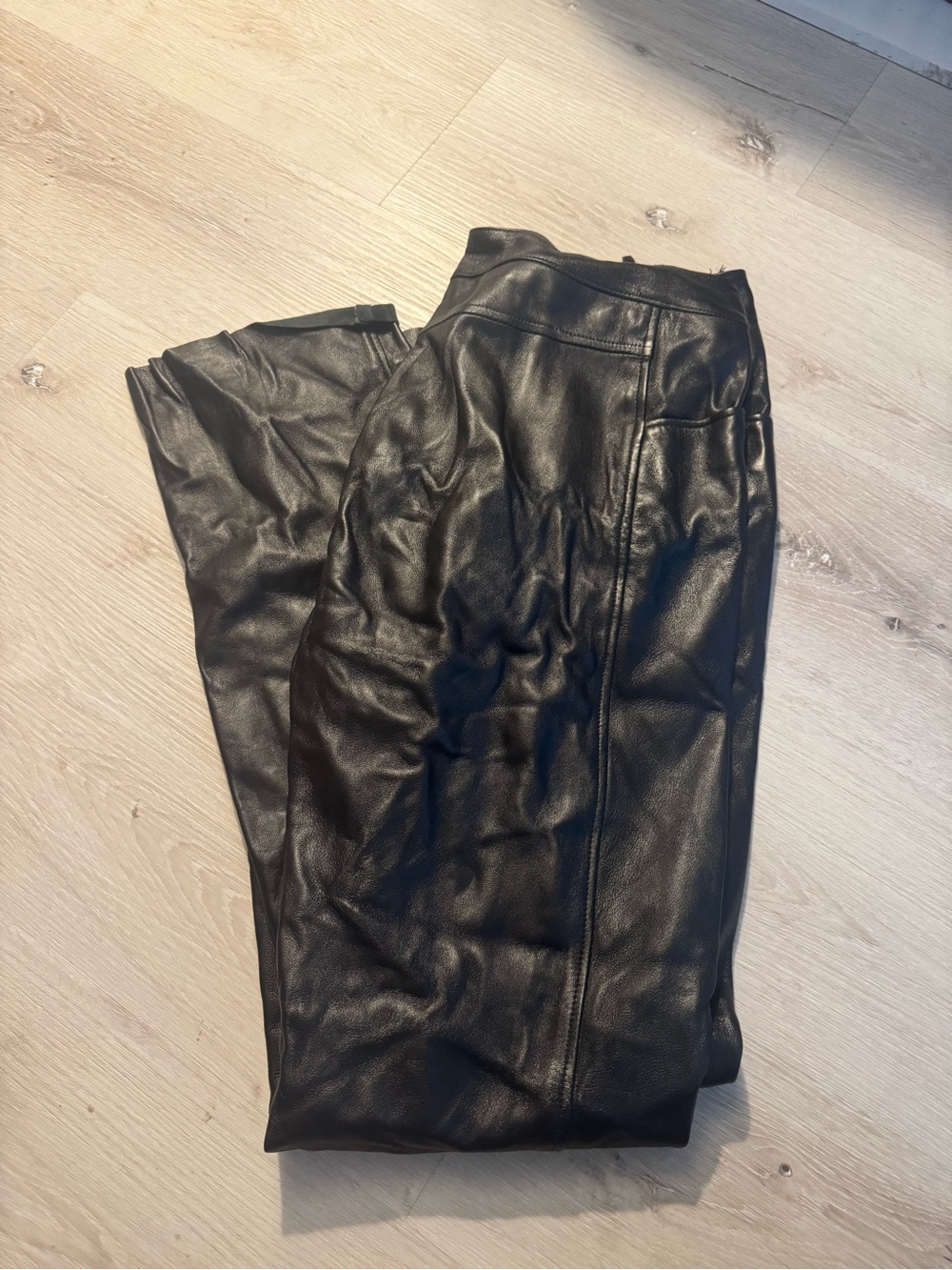 Classic Black Faux Leather Women’s Pants
